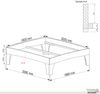Holzbett (Fichte) "Rosi" 180 x 200 cm 58 cm ohne Kopfteil Massivholzbett Bett Bild 5