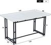 Merax 140cm Esstisch mit 4 Stühlen Set Esszimmer Sitzgruppe, Metallbeine,Essgruppe, (5-tlg), Samt, Grün Bild 3