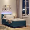 vidaXL LED Boxspringbett mit Matratze Dunkelblau 100 x 200 cm Samt 3342570 Bild 4