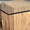 LebensWohnArt Couchtisch Teak Couchtisch NICO Natural inkl. Glasplatte 70x70cm Bild 3