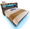 BlingBin Polsterbett Schwebebett (1-tlg, mit LED-Beleuchtung, Kopfteil-Stauraum, USB- & Type-C-Ladestation), Doppelbett 180x200 cm, 15 cm Bodenfreiheit, bis 300 kg belastbar Bild 4