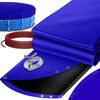 KESSER® Solar Poolabdeckung Pool Abdeckplane | Poolplane aus 200g/m² PE Material Inkl. Stahlseil + Seilspanner mit ösen Solarplane Abdeckung UV-resistente Sommer & Winter Blau / Schwarz, Rund 366 cm Bild 1