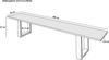 Sitzbank Baumkante 180 cm Cognac massiv Akazie silber ESRA 60973861 Bild 5