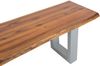 Sitzbank Baumkante 180 cm Cognac massiv Akazie silber ESRA 60973861 Bild 3