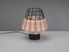 LED Tischleuchte Rattan Geflecht Natur und Gitter im Boho Stil, Höhe 20cm Bild 3