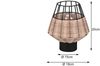 LED Tischleuchte Rattan Geflecht Natur und Gitter im Boho Stil, Höhe 20cm Bild 4