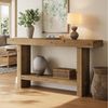 Tribesigns Konsolentisch Schmaler Massivholz Konsolentisch, 2 Stufiger Extra Langer Flurtisch Bild 4