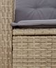 vidaXL 5-tlg. Garten-Essgruppe mit Kissen Beige Poly Rattan 3277425 Bild 5