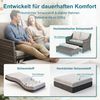 Sunsitt Gartenbank 2-tlg Outdoor Rattan Gartenbank (Terrasse Loveseat mit Couchtisch, mit integriertem Staufach), grauem Rattan und grauen Kissen Bild 4