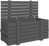 vidaXL Truhe Grau 91x40,5x42 cm Massivholz Kiefer 825000 Bild 2