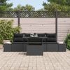 vidaXL Sofa Set mit Kissen 5 pcs Schwarz Poly-Rattan 3349089 Bild 3