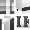 Eckküche R-Line Anthrazit Landhaus/Weiß 287 x 46 cm ohne Arbeitsplatte Vicco Bild 5