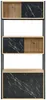 Vente-unique - YELANIA Bookcase Holz, Platte SchwarzBeige - B 34 cm x H 180 cm x L 80 cm Bild 2