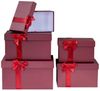 Levandeo® Geschenkbox, Geschenkbox 5er Set mit Deckel Bordeaux Rot Weihnachten Schachtel Bild 5