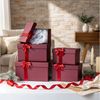 Levandeo® Geschenkbox, Geschenkbox 5er Set mit Deckel Bordeaux Rot Weihnachten Schachtel Bild 2
