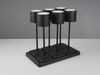 6er SET Akku LED Outdoor Tischleuchten FERNANDEZ Schwarz ohne Kabel, H: 38cm Bild 5