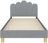 vidaXL Kinderbettgestell mit Kopfteil Hellgrau 90 x 190 cm Stoff 42011054 Bild 5