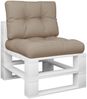 vidaXL Palettenkissen 2-tlg., Stoff, Taupe Bild 3