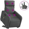 vidaXL Massagesessel mit Aufstehhilfe Dunkelgrau Stoff 3206709 Bild 2