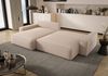 Ecksofa Schlafsofa Sofa WALKEN Stoff Quelle Weiss Ottomane Links Bild 2