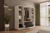 ALTDECOR Drehtürenschrank NELIA (Kleiderschrank Garderobenschrank mit viel Stauraum, Moderner Schrank) Vielseitiger Drehtürenschrank mit Spiegeltüren Spiegel Lamellen Bild 3
