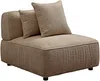 Vente-unique - LELACO Sofa Stoff Schokoladenbraun - B 247 cm x H 74 cm x L 338 cm Bild 4