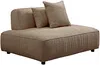 Vente-unique - LELACO Sofa Stoff Schokoladenbraun - B 247 cm x H 74 cm x L 338 cm Bild 2