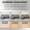 Merax 166cm L-förmiges Ecksofa mit Chaiselongue – 3-Sitzer Sofa, Atmungsaktiver Baumwoll-Leinenstoff, Kunststoffbeine, Antikgrau Bild 5