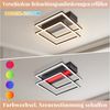 Nettlife LED Deckenleuchte Schwarz RGB Farbwechsel Dimmbar Wohnzimmer 36W Modern Rechteckig, Dimmbar,RGB Bild 3
