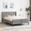 vidaXL Bettgestell mit Matratze Hellgrau 160 x 200 cm Samt 3414873 Bild 1