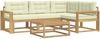 vidaXL Outdoor-Sofagarnitur 5 pcs Weiß und Creme 79 x 79 x 37 cm 3386414 Bild 2