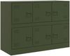 vidaXL Kommode Olivgrün 99 x 39 x 73 cm Stahl Bild 2
