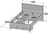 Jugendbett LYA 120 x 200 cm Bett in Mauvella / Cabezone Eiche, Forte Bild 5