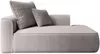 Vente-unique - PINETA Chaise longue Samt Grau - B 115 cm x H 67 cm x L 180 cm Bild 3