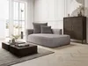 Vente-unique - PINETA Chaise longue Samt Grau - B 115 cm x H 67 cm x L 180 cm Bild 1
