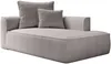 Vente-unique - PINETA Chaise longue Samt Grau - B 115 cm x H 67 cm x L 180 cm Bild 4