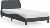 vidaXL Bettgestell "Dover" Dunkelgrau 100x200 cm Samt 373133 Bild 2
