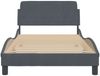 vidaXL Bettgestell "Dover" Dunkelgrau 100x200 cm Samt 373133 Bild 4