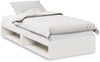 vidaXL Tagesbett mit Matratze Weiß 100x200 cm Massivholz Kiefer 3324593 Bild 1