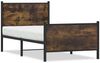 vidaXL Metallbett ohne Matratze Räuchereiche 80x200 cm 4007676 Bild 2
