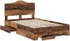 vidaXL Bettrahmen mit Kopfteil Altholz 120 x 190 cm Holzwerkstoff 3413637 Bild 5