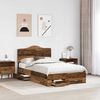 vidaXL Bettrahmen mit Kopfteil Altholz 120 x 190 cm Holzwerkstoff 3413637 Bild 3
