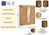 OTTO home Kleiderschrank Teresa 3 Türen, aus massiver Kiefer, Breite 152 cm, mit Spiegel, FSC® Bild 3