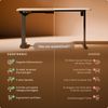 Desktronic HomePro Elektrisch höhenverstellbarer Schreibtisch 200x80cm Schwarz/Eiche mit Memory-Funktion, Anti-Kollisions Technologie, USB-A und USB-C-Ladeanschlüssen Bild 5