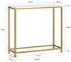 SoBuy FSB29-G Konsolentisch Flur, Spanplatte, Melamin, Gold, 80 x 75 x 30 cm Bild 3