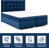 Best for Home Boxspringbett Boxspringbett Trinity K-8 LUX – Komfortabler Schlaf & Stauraum (140x200 160x200 180x200 200x200 cm), Verschiedene Liefermöglichkeiten, TOP Preis-Leistungs-Verhältnis Bild 3