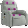 vidaXL Massagesessel Hellgrau Samt 373511 Bild 2