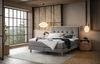 Solara Boxspringbett grau Eiche MassivholzPolyester 206cm x 168cm x 125cm Bild 2