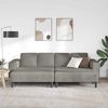 vidaXL Sofa Hellgrau 250 x 188 x 76 cm Cordstoff 3335131 Bild 3
