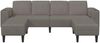 vidaXL Sofa Hellgrau 250 x 188 x 76 cm Cordstoff 3335131 Bild 4